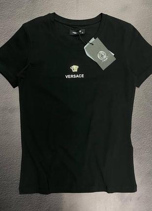 💜есть наложка 💜женская летняя футболка "versace"❤️lux качество1 фото