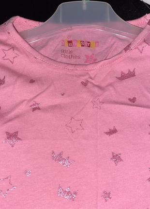 Платье розового цвета с блестками на длинный рукав// бренд: youngstyle/2 размер: 122/1288 фото