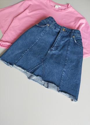 Divided h&m юбка с необработанным низом