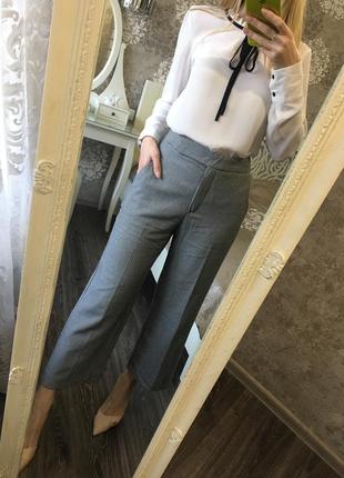 Широкие брюки zara в клетку