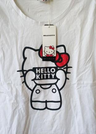 Женская хлопковая футболка hello kitty оригинал2 фото