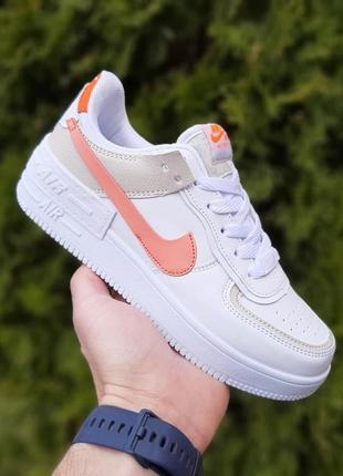 Молодежные женские кожаные кроссовки nike air force 1 shadow 🆕 найк форс7 фото