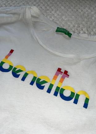 Белая футболка benetton2 фото