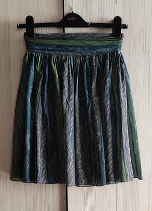 Laura eshley винтажная шелковая юбка s1 фото