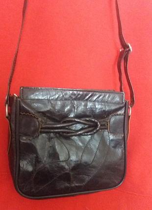 Сумочка ,т. коричнева.шкіра.ручна робота.