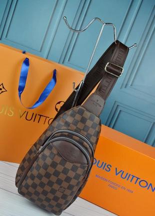 Слінг сумка через плече бананка в стилі louis vuitton луї віттон лв