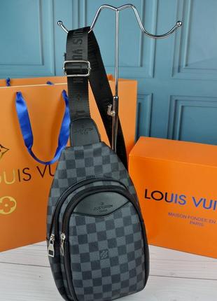 Слинг сумка мужская в стиле louis vuitton луи виттон