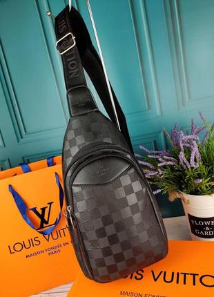 Слінг сумка через плече бананка в стилі louis vuitton луї віттон лв