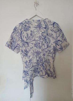 Лляна блузка на запах преміум колекції h&m7 фото