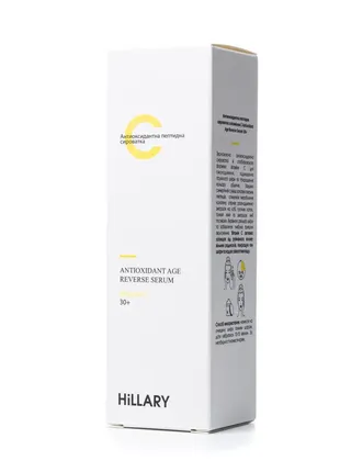 Антиоксидантная пептидная сыворотка с витамином c hillary antioxidant age reverse serum 30+, 30 мл4 фото