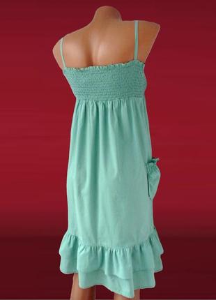 Модное мятное платье redoute на резинке. размер хs/s.4 фото