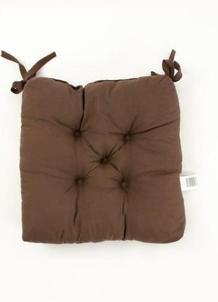 Пикованная подушка для стула руно коричневый1 фото