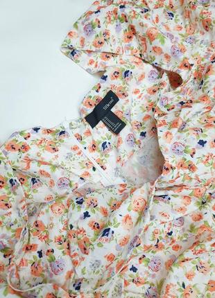 Міні сукня в квіти облягаюча3 фото