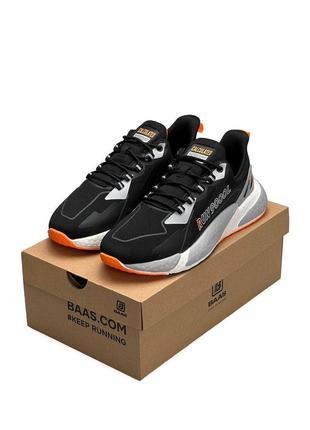 🔥мужские кроссовки baas run 9000l black white orange