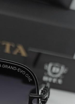 Dita очки мужские солнцезащитные классика люксовые темно серый градиент в черном металле10 фото
