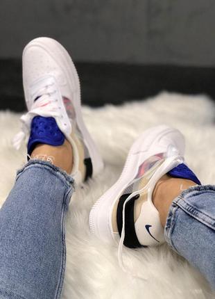 Стильные кроссовки nike air force в белом цвете (весна-лето-осень)😍6 фото