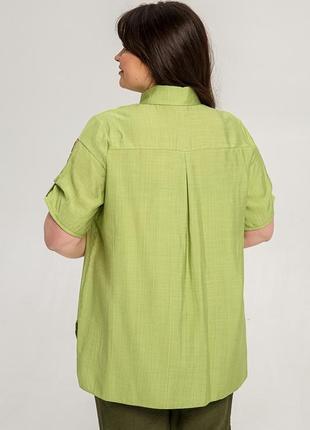 Женская модная летняя блузка больших размеров3 фото