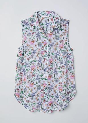 Шифоновая блузка с цветочным принтом h&m, s2 фото
