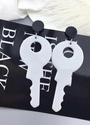 Акриловые большие серьги.