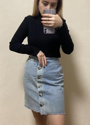 Джинсовая юбка от mald на пуговицах❣️9 фото