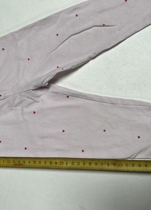 Набор брюк летних лосины для девочки с цветами и рюшами 2шт лосины в сердечки5 фото