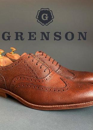 Туфли оксфорды броги grenson england goodyear welted1 фото