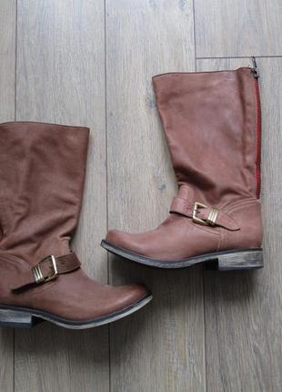 Steve madden fyzzle (39) кожаные сапоги женские