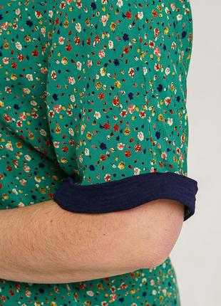 Женская летняя легкая блуза больших размеров из штапеля5 фото