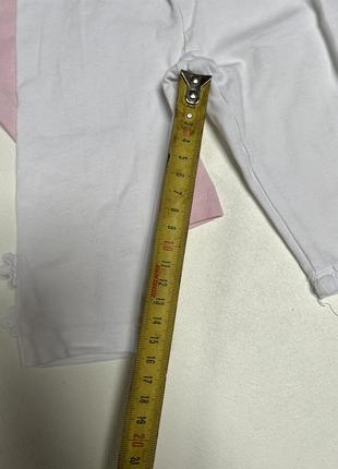 Набір бріджі 2шт довгі шорти для дівчинки 9-12м літні вкорочені штани5 фото
