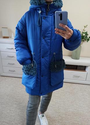 Теплая зимняя оригинальная куртка на синтепоне5 фото