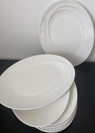 Белые тарелки для нарезки