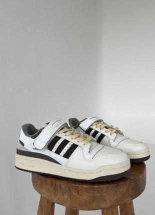 Adidas forum 84 white brown кроссовки женские