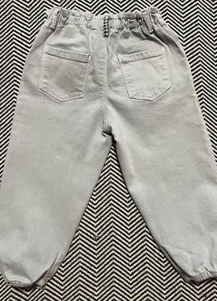 Новые джинсы slouchy от zara, 2-3 года, 98см.2 фото