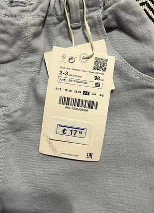 Новые джинсы slouchy от zara, 2-3 года, 98см.7 фото