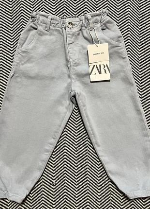 Нові джинси slouchy від zara, 2-3 роки, 98см.