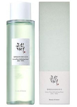 Тонер для лица отшелушивающий с кислотами beauty of joseon green plum refreshing toner...