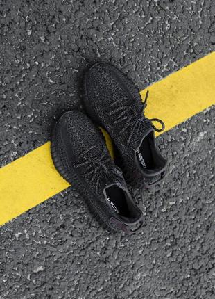 Чоловічі кросівки adidas yeezy boost 350 v2 black reflective 41-425 фото