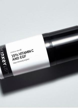 Сыворотка для лица с витамином с the inkey list 15% vitamin c and egf serum