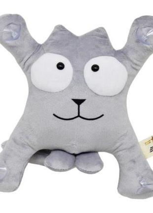 Іграшка на присосках "кіт саймон", сірий1 фото