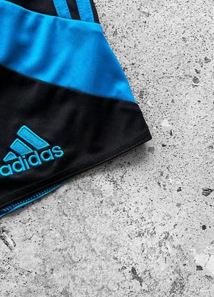 Adidas climalite men’s blue 3-stripes sport shorts спортивные шорты6 фото