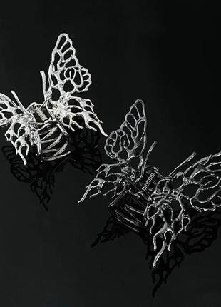 Краб крабик заколка шпилька метелик чорна нова2 фото