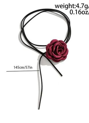 Чокер аксесуар браслет квітка троянда 🖤 кольє намисто буси на шию на руку стильний модний новий6 фото