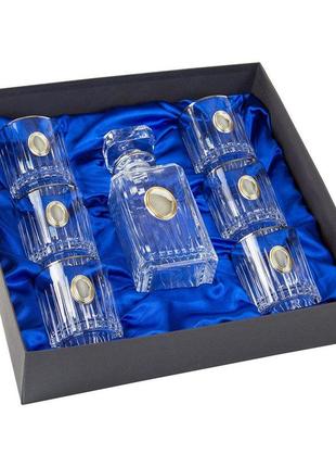 Набір для віскі «гармонія» 7 предметів boss crystal, графін, 6 келихів, кришталь (196-0006)