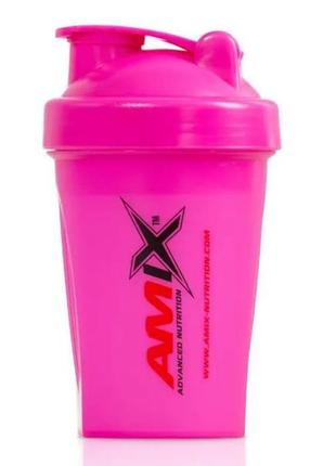 Шейкер shaker mini 400ml neon yellow amix nutrition розовий