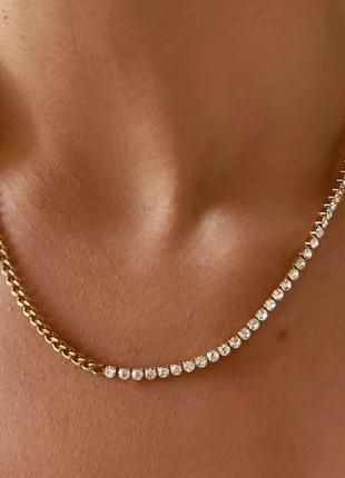 Стильний жіночий ланцюжок (намисто), прикраса на шию.