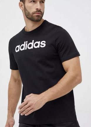 Футболка adidas essentials single jersey linear embroidered