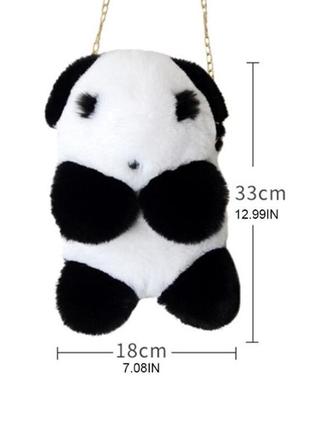 Сумка панда рюкзак из меха4 фото