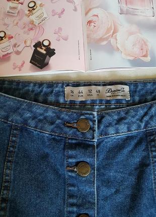 Джинсовая юбка с пуговицами denim co, размер 16 4