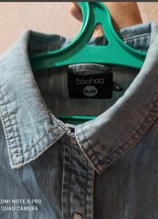 Boohoo рубашка женская джинсовая сорочка3 фото