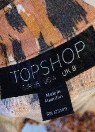 Очень милое платье topshop с кошкой расцветкой и воротником3 фото